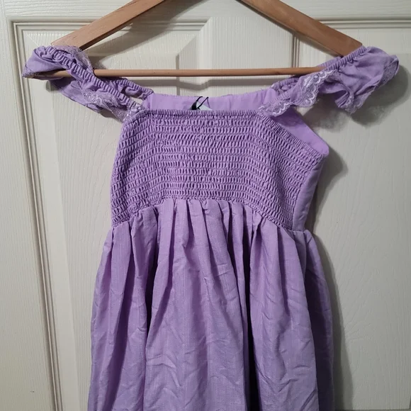 Scarlet Darkness Light Purple Off-Shoulder Victoran Style Dress Size 7Y‎ - Picture 5 of 11
